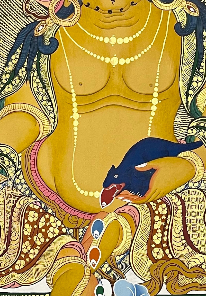 Jambhala thangka, detail: centre