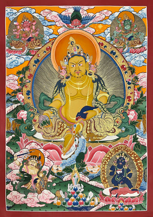 Jambhala Thangka – 72×100 cm, Fine Grade · MH-4117