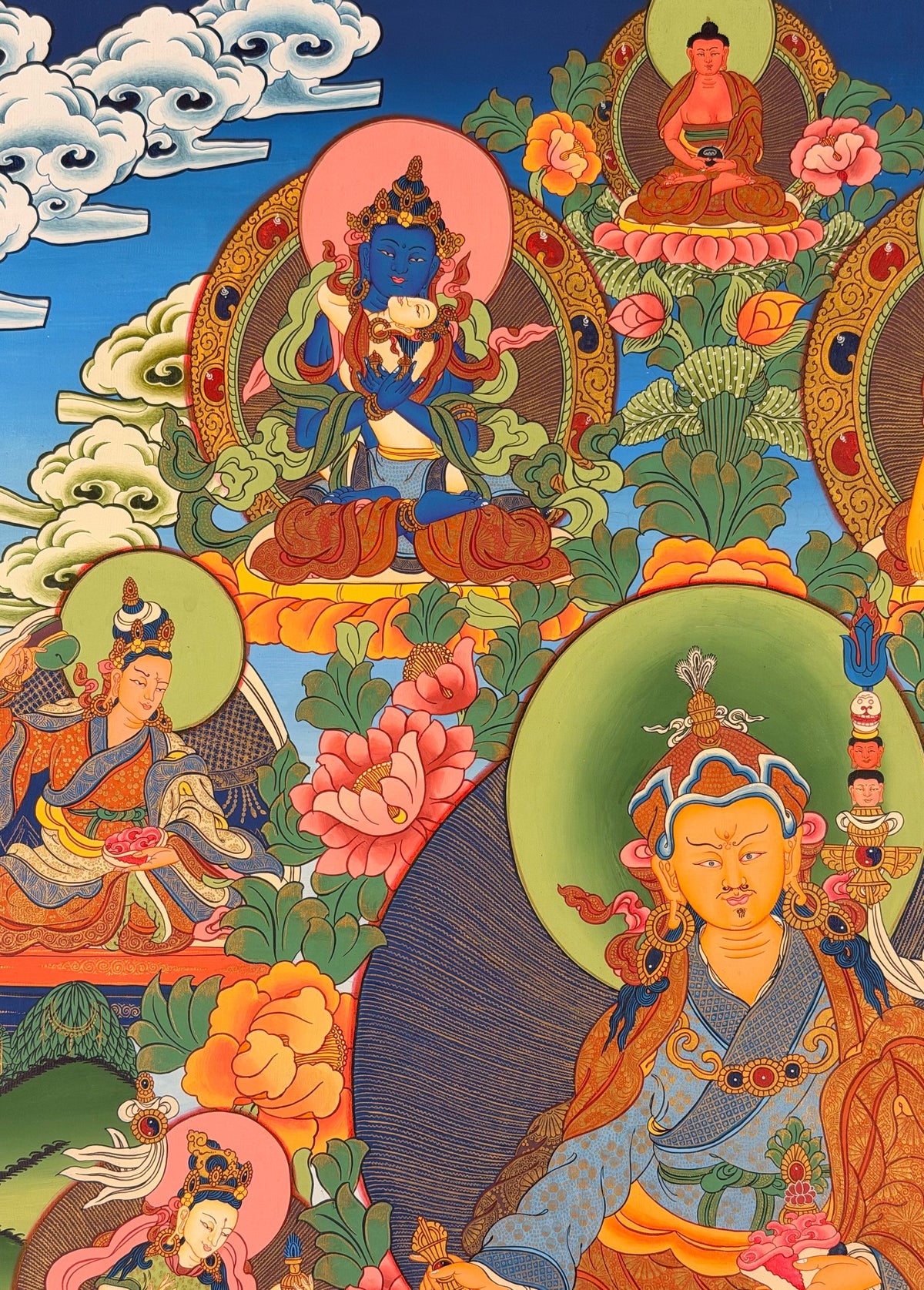 Padmasambhava thangka, close-up photo 3 of 5