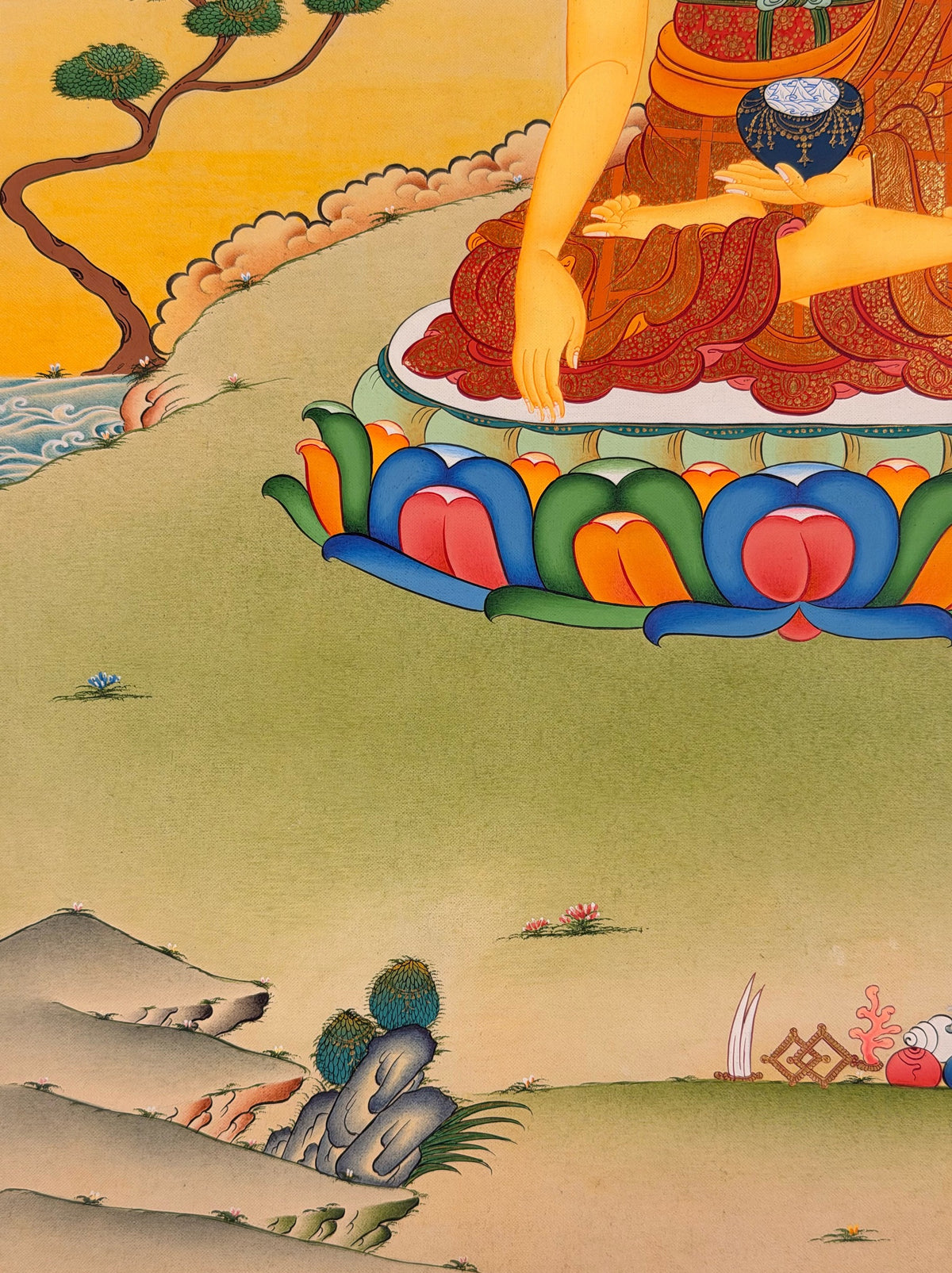 Shakyamuni Buddha thangka, close-up photo 1 of 5