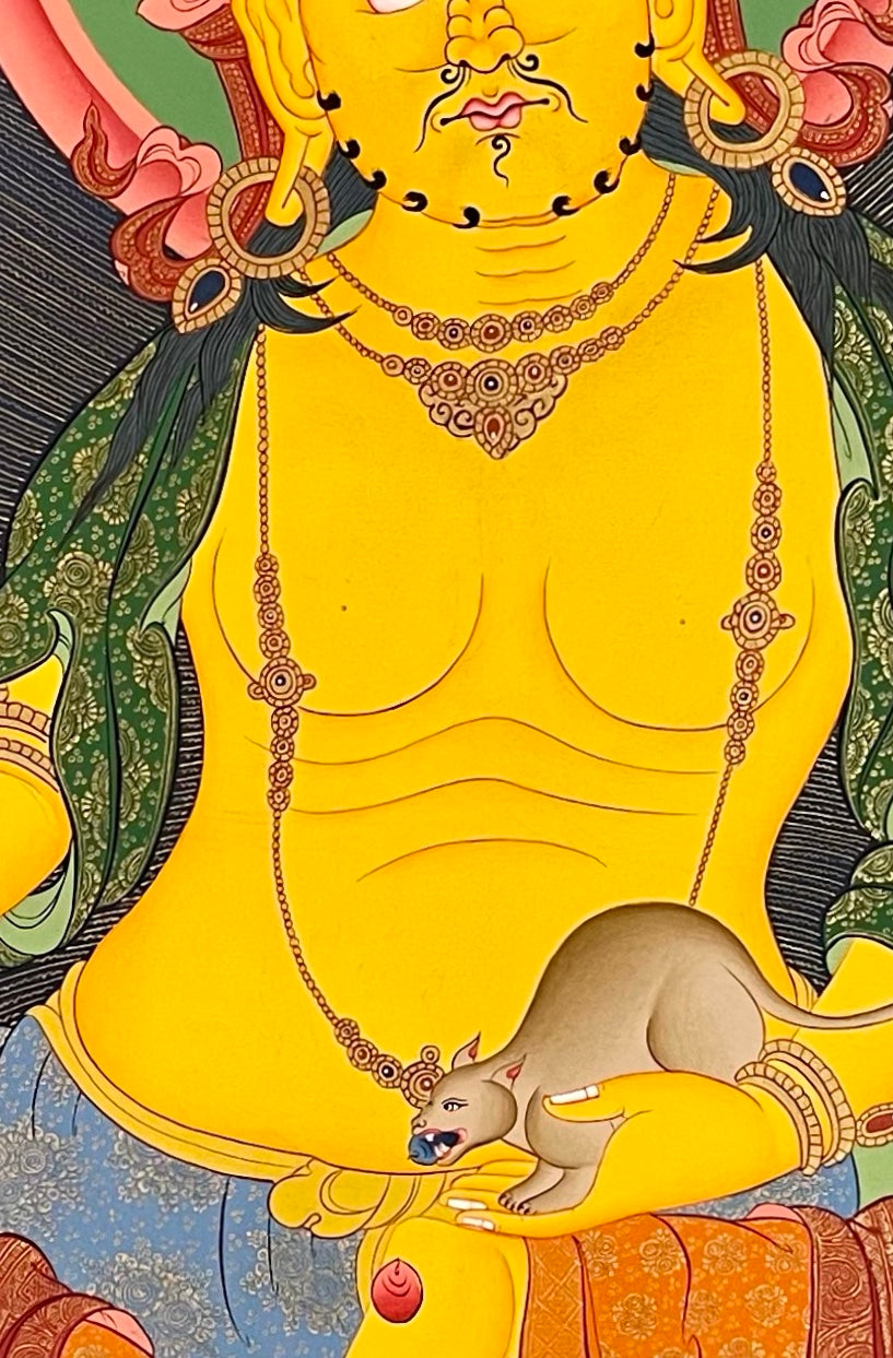 Jambhala thangka, detail: centre