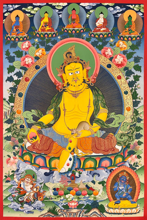 Jambhala Thangka – 69×99 cm, Fine Grade