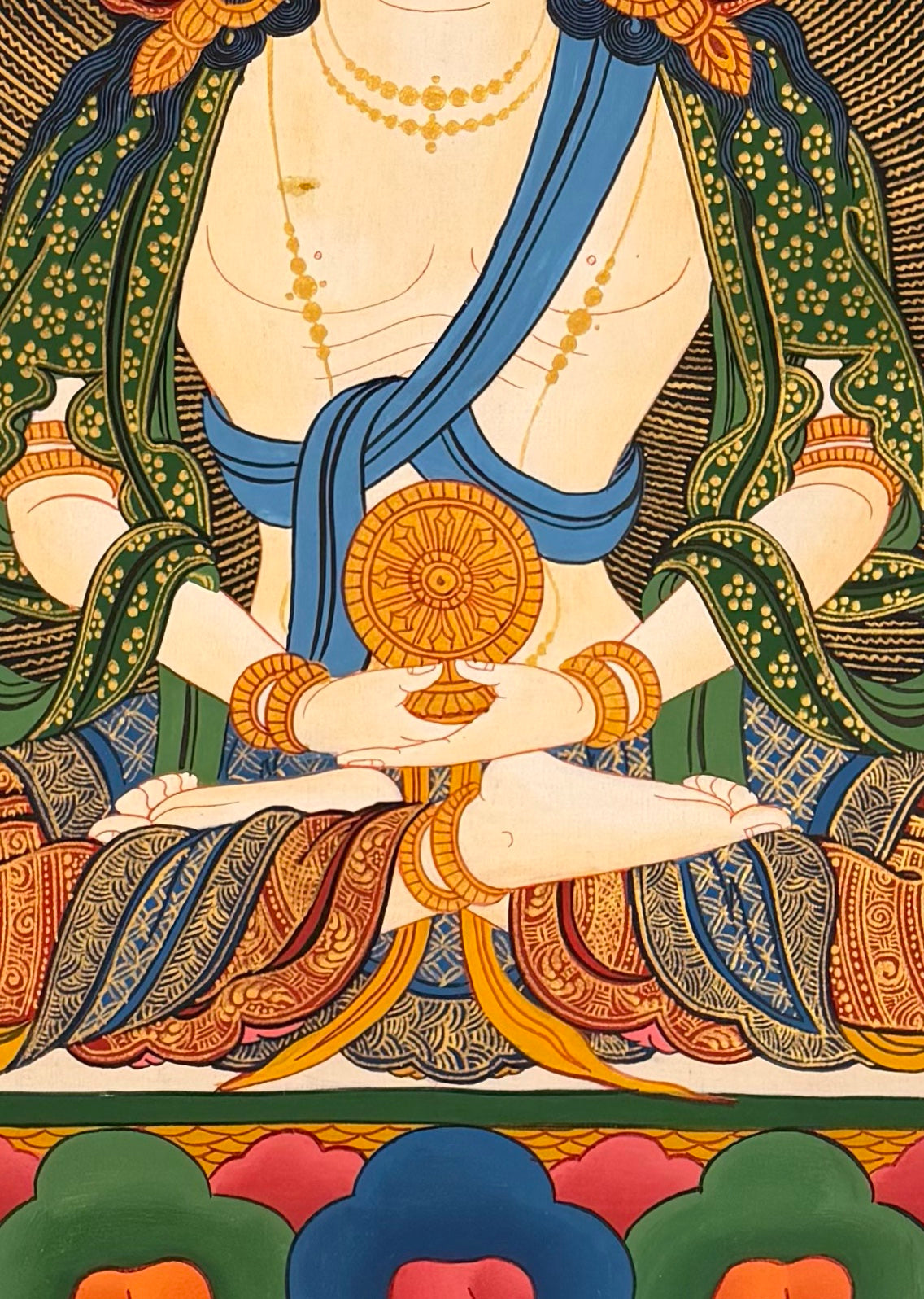 Vairocana thangka, detail: centre