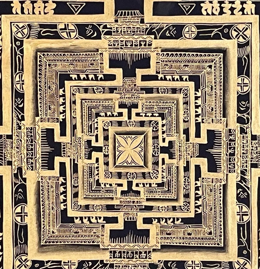Kalachakra Mandala thangka, detail: centre