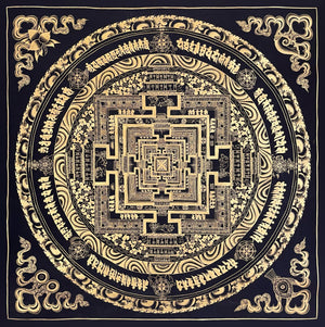 Kalachakra Mandala Thangka – 106×106 cm, Fine Grade