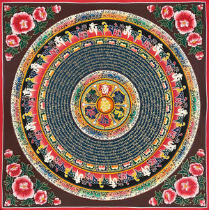 Mantra Mandala Thangka – 77×77 cm, Fine Grade · MH-5776
