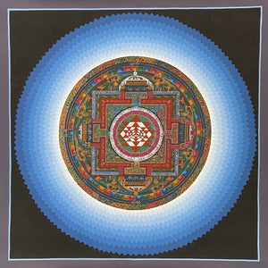 室利扬特拉坛城唐卡 – 45×45 cm · 精品