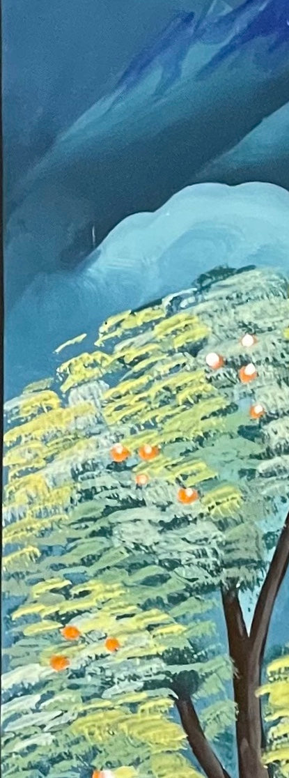 The Four Friends thangka, detail: top-left corner