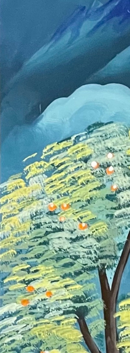 The Four Friends thangka, detail: top-left corner
