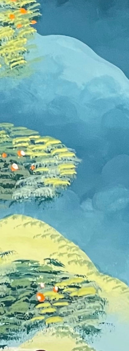 The Four Friends thangka, detail: top-right corner