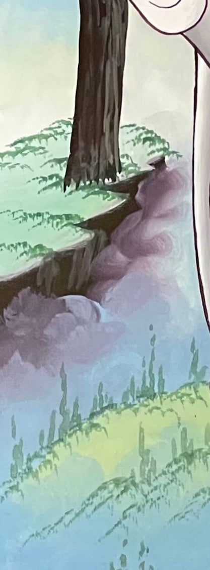 The Four Friends thangka, detail: bottom-left corner