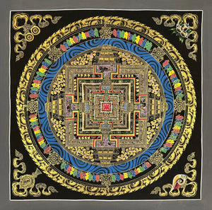 Kalachakra Mandala Thangka – 55×55 cm, Fine Grade · MH-7215