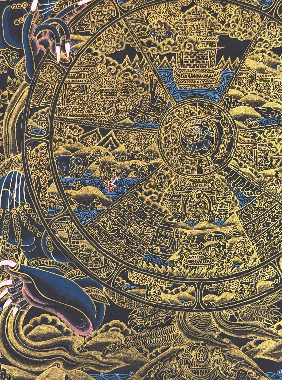 Wheel of Life thangka, close-up photo 1 of 5