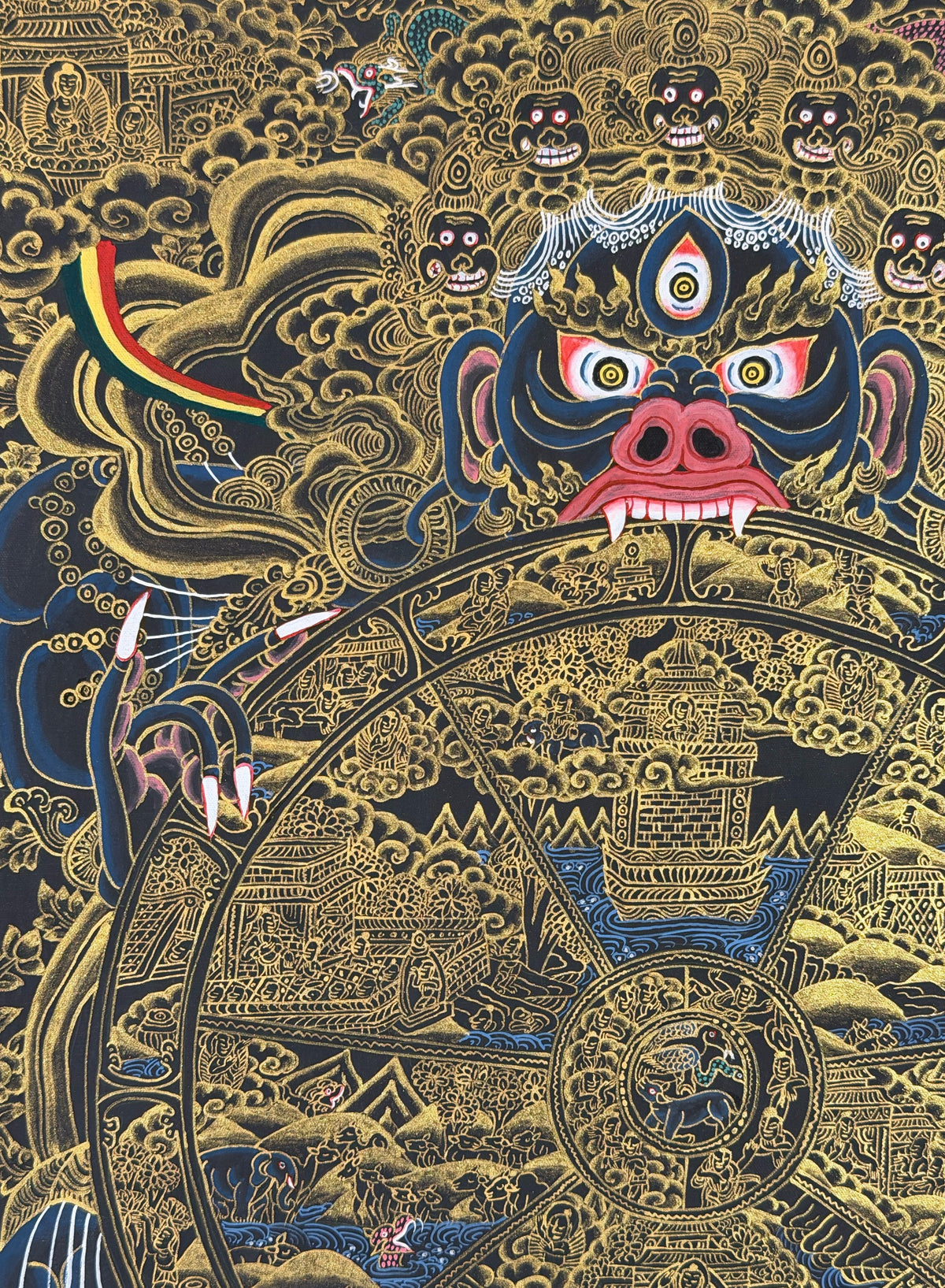 Wheel of Life thangka, close-up photo 3 of 5