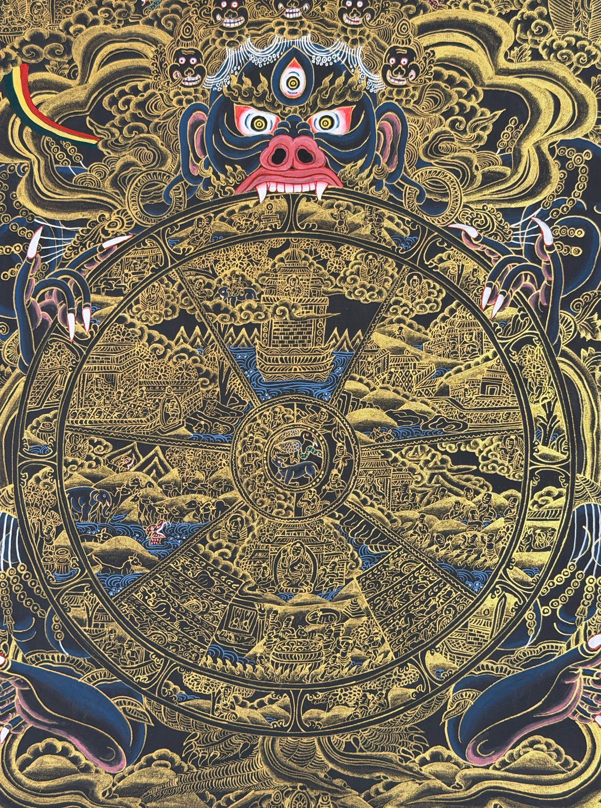 Wheel of Life thangka, close-up photo 5 of 5