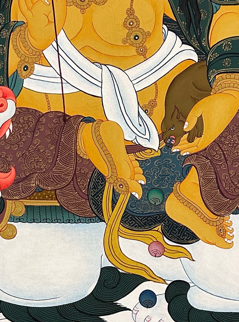 Vaishravana thangka, detail: centre