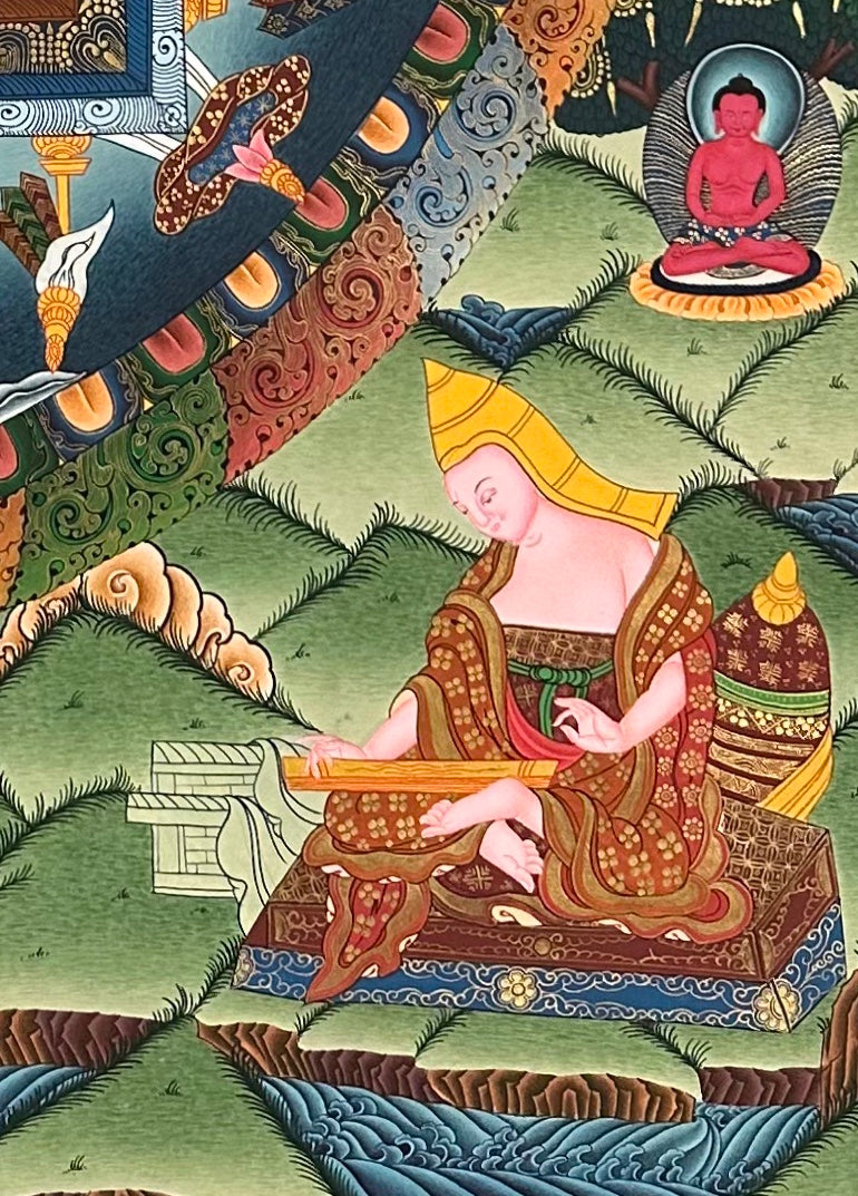 Lokeshwor Mandala thangka, detail: bottom-right corner