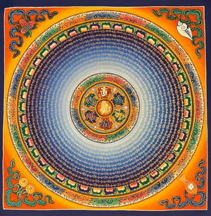咒轮坛城唐卡 – 75×75 cm · 精品 · MH-8275