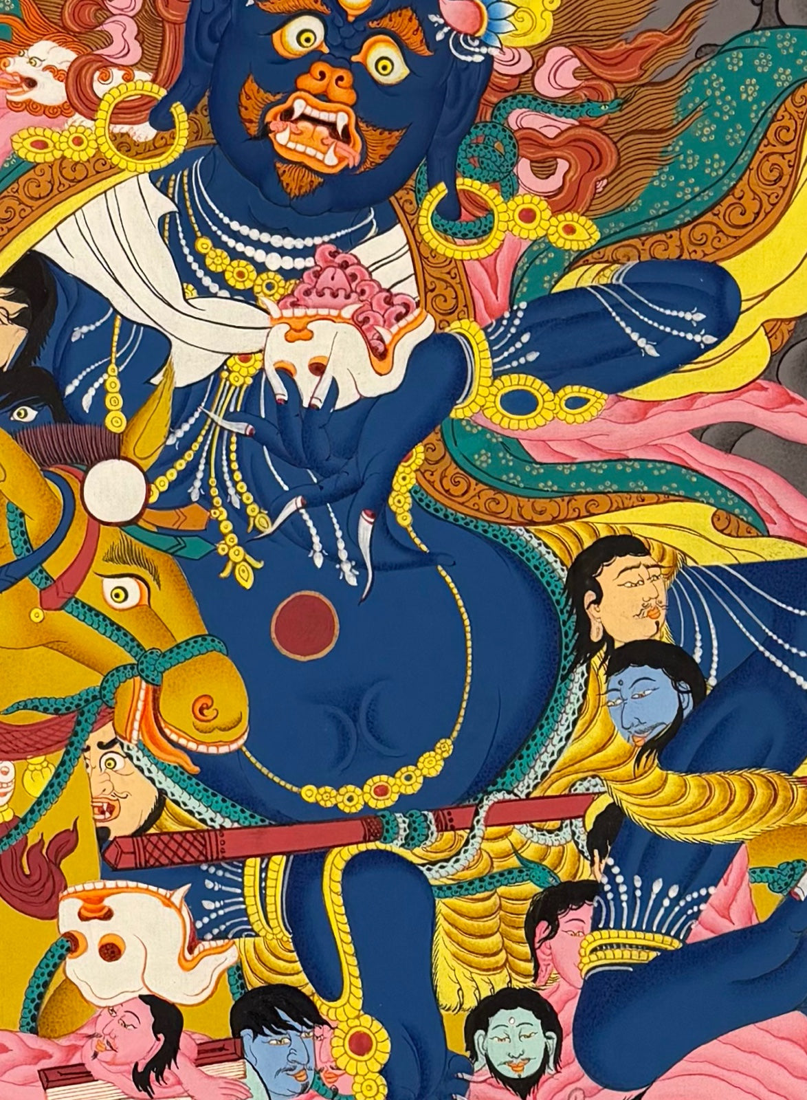 Palden Lhamo thangka, detail: centre