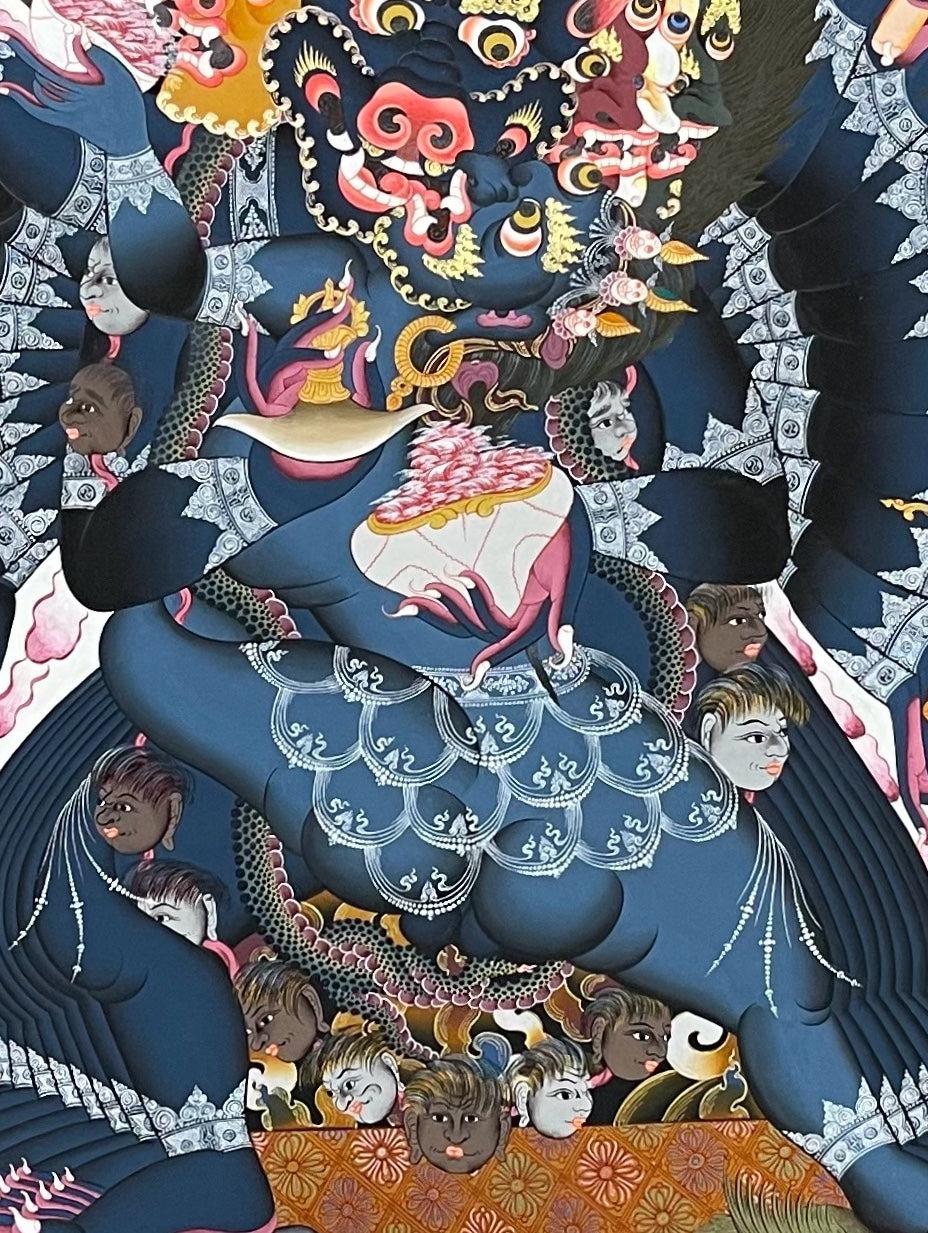 Yamantaka thangka, detail: centre