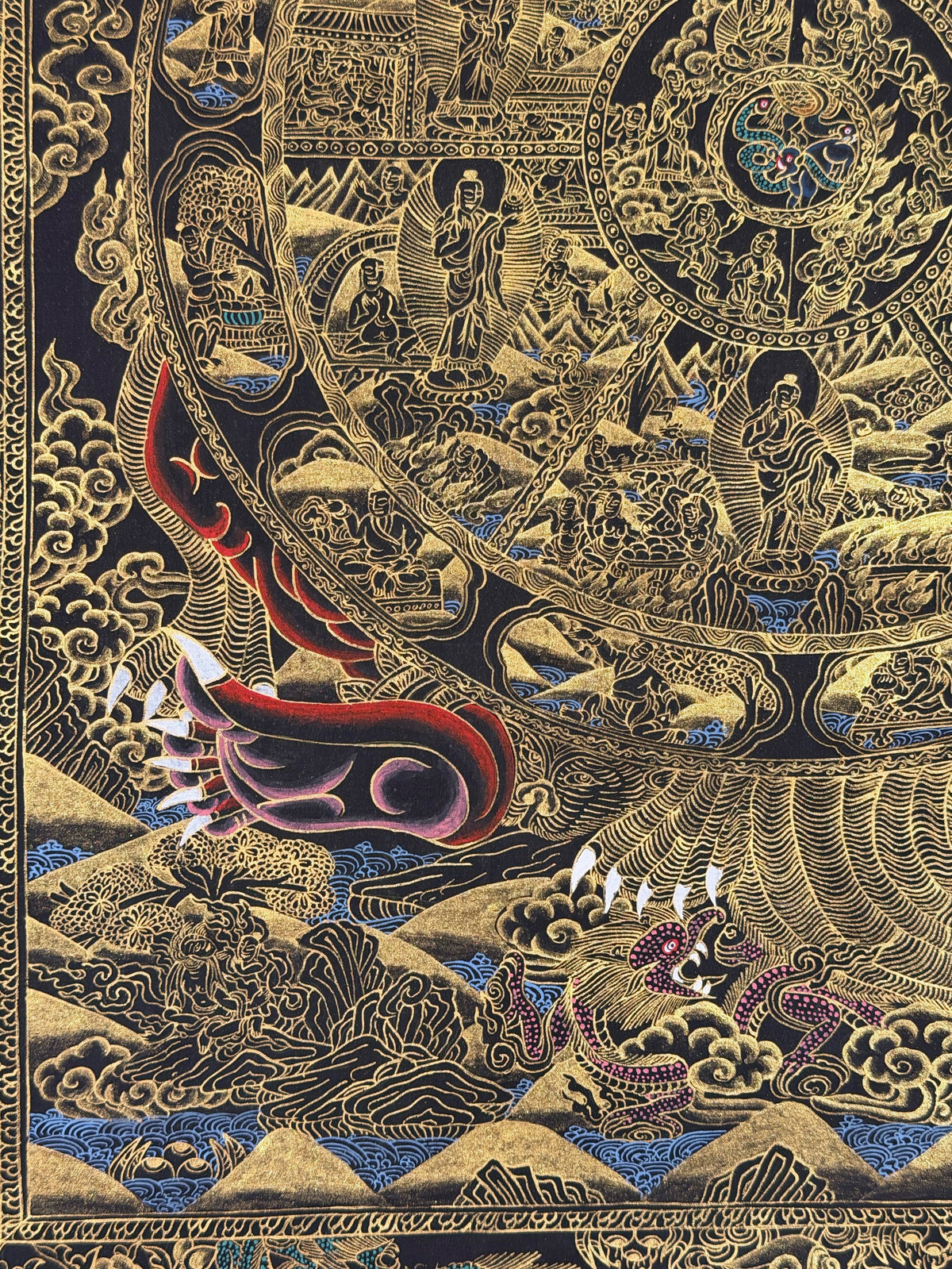 Wheel of Life thangka, close-up photo 1 of 5