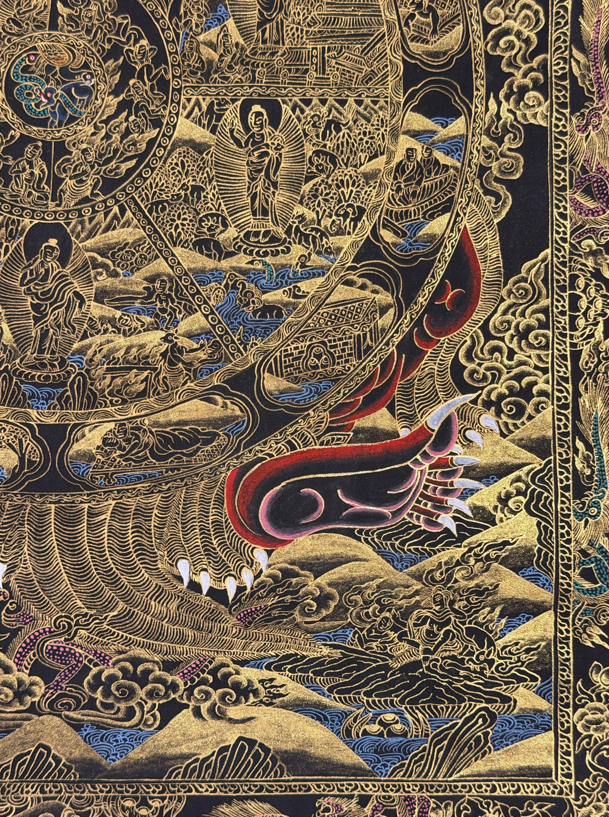 Wheel of Life thangka, close-up photo 2 of 5