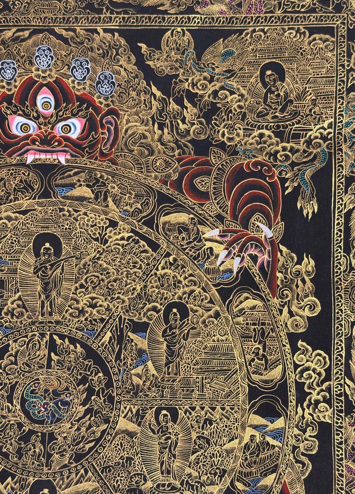 Wheel of Life thangka, close-up photo 4 of 5