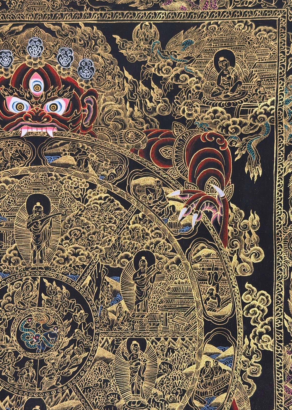 Wheel of Life thangka, close-up photo 4 of 5