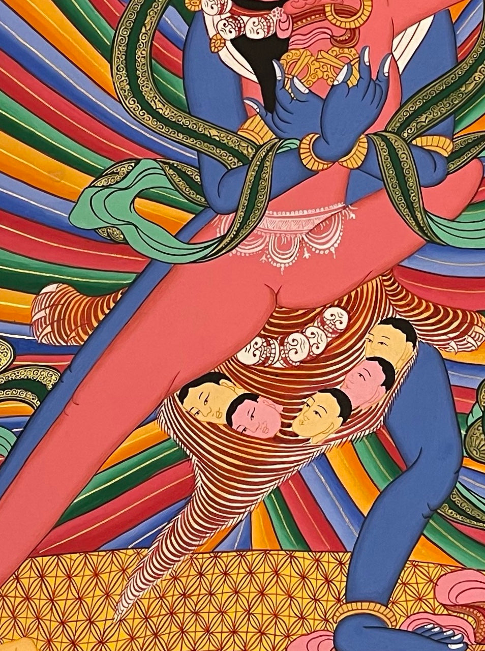 Chakrasamvara thangka, detail: centre
