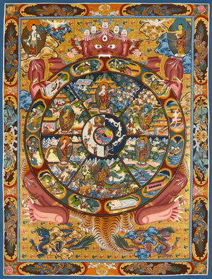 Wheel of Life Thangka – 40×61 cm, Master Grade · MH-9009