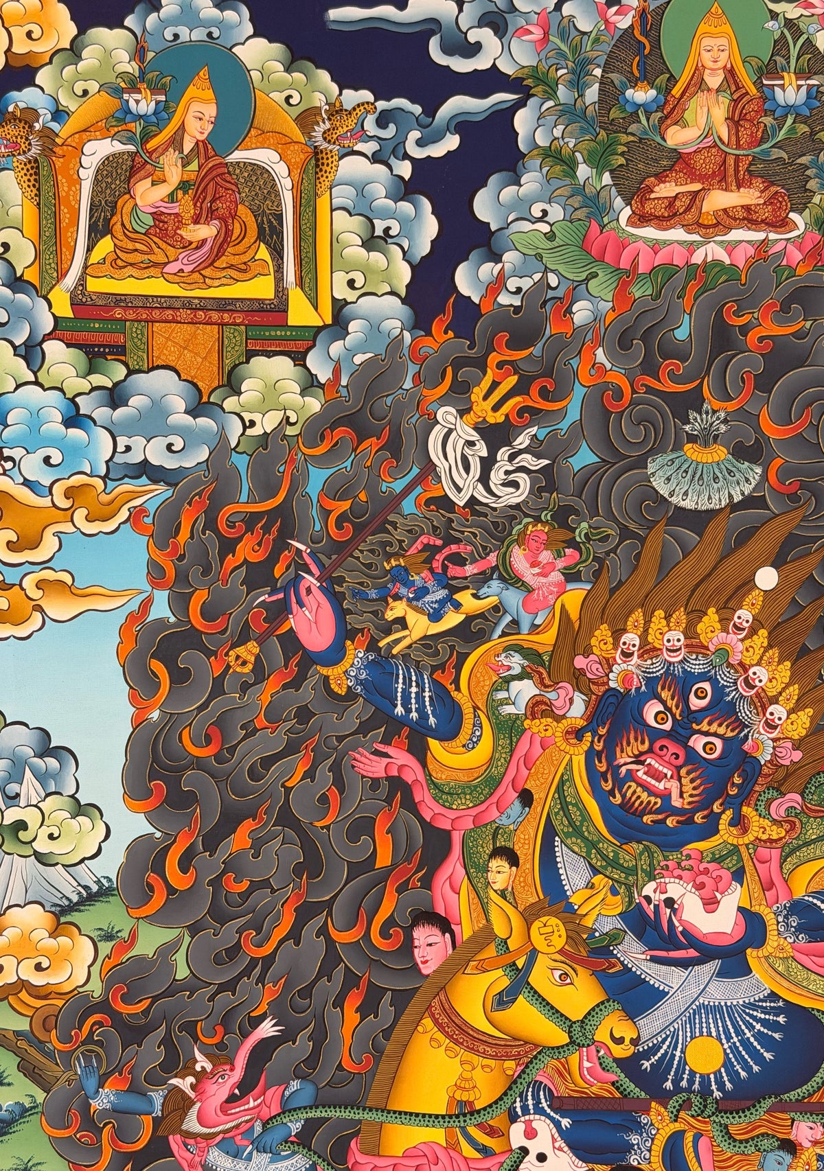 Palden Lhamo thangka, close-up photo 3 of 5