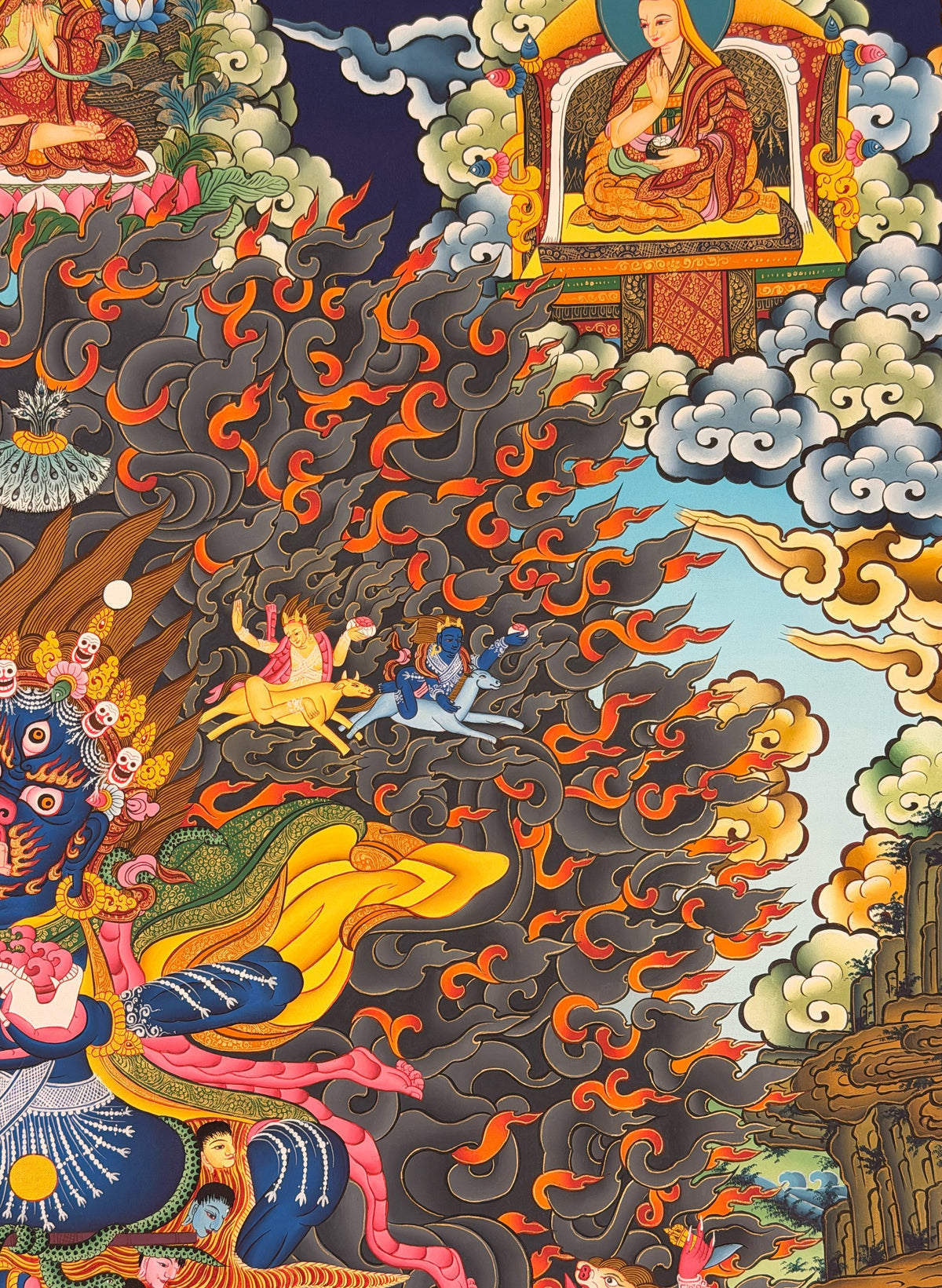 Palden Lhamo thangka, close-up photo 4 of 5