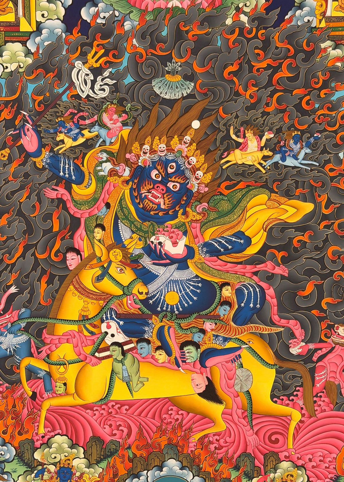 Palden Lhamo thangka, close-up photo 5 of 5