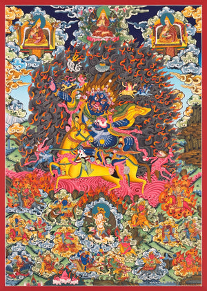 Palden Lhamo Thangka – 76×105 cm, Master Grade