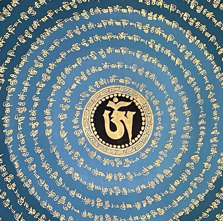 Mantra Mandala thangka, detail: centre