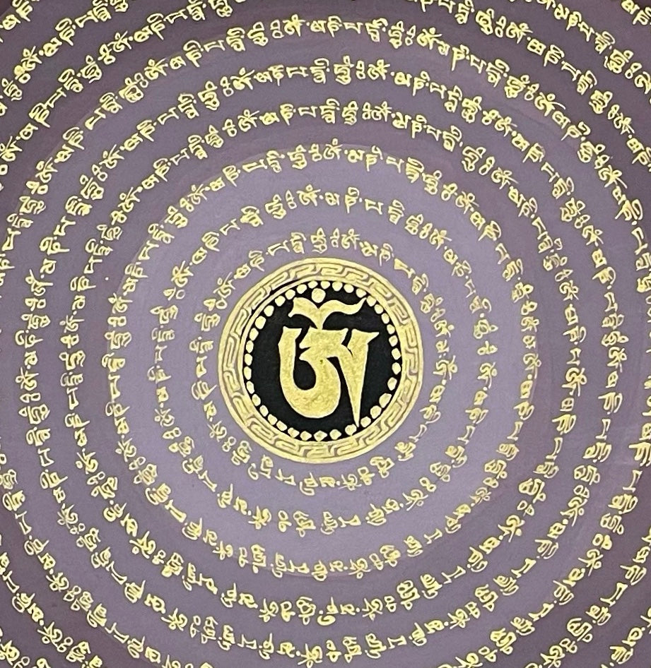 Mantra Mandala thangka, detail: centre