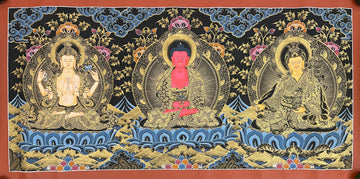 Amitabha Buddha, Chenrezig & Padmasambhava