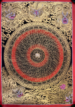 龙纹咒轮坛城唐卡 – 49×68 cm · 大师级 · MH-2613