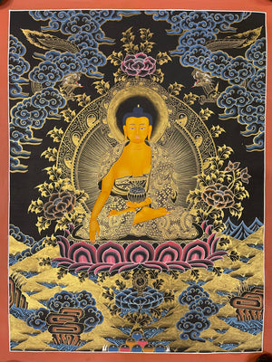 釋迦牟尼佛唐卡 – 50×66 cm · 經典