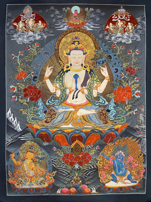 觀世音菩薩唐卡 – 57×76 cm · 精品
