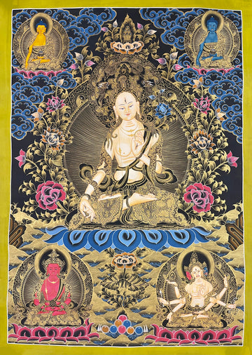 White Tara - Authentic Tibetan Thangka Painting
